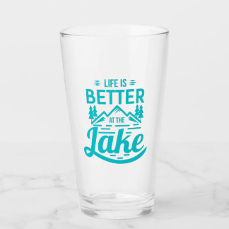 Das Leben ist besser am See Glas