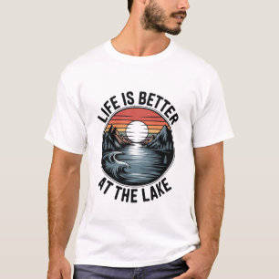 Das Leben ist besser am See Inspirierend Spaß Ents T-Shirt