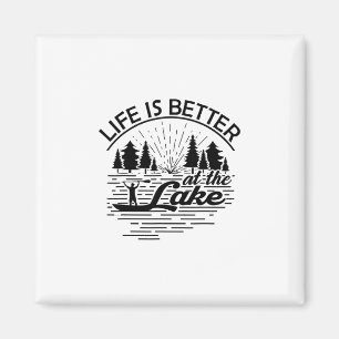 Das Leben ist besser am See Lustiger Boating Liebh Magnet