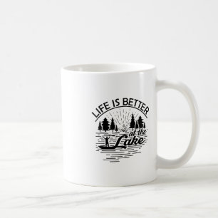 Das Leben ist besser am See Lustiger Bootsliebhabe Kaffeetasse