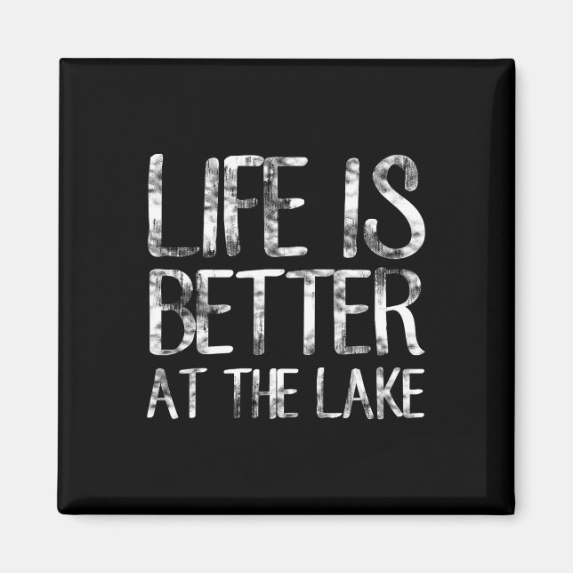 Das Leben ist besser am See Lustiger Camping-Angle Magnet (Vorne)