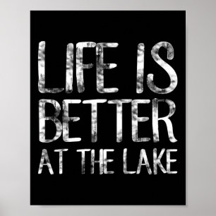 Das Leben ist besser am See Lustiges Camping-Angel Poster
