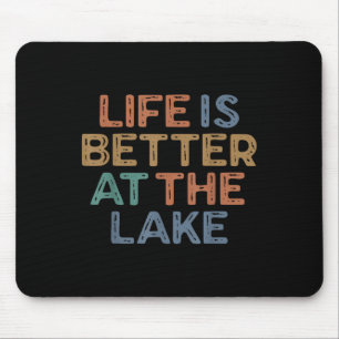 Das Leben ist besser am See Sommerurlaub Bootfahre Mousepad