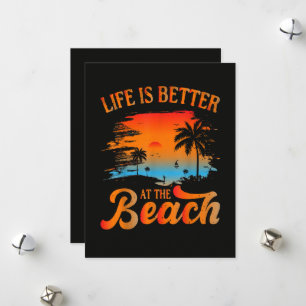 Das Leben ist besser am Strand Feiertagskarte