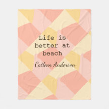 Das Leben ist besser am Strand gelb orange Boho ru