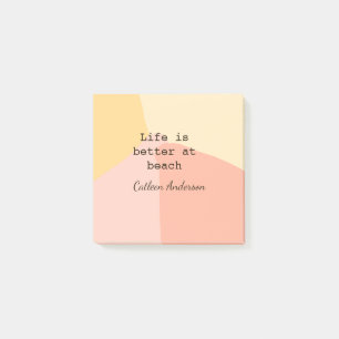 Das Leben ist besser am Strand gelb orange Boho ru Post-it Klebezettel