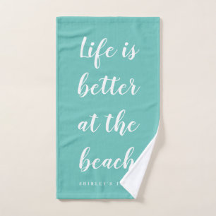 Das Leben ist besser am Strand Handtuchgeschenk Ha Handtuch