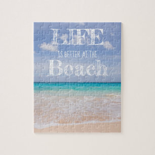 Das Leben ist besser am Strand Puzzle
