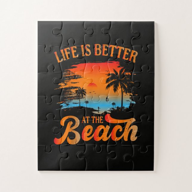 Das Leben ist besser am Strand Puzzle (Vertikal)