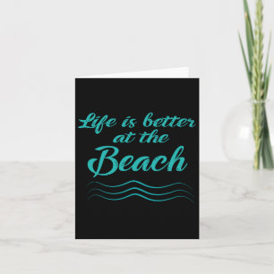 Das Leben ist besser am Strand Sommer Surfer Männe Karte