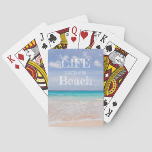 Das Leben ist besser am Strand Spielkarten