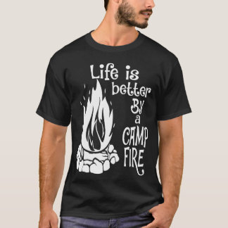 Das Leben ist besser an einem Lagerfeuer Junge T-Shirt