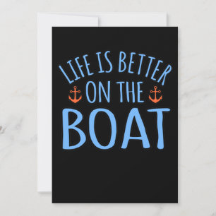 Das Leben ist besser auf Bootsschifffahrt Segler C Dankeskarte