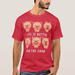 Das Leben ist besser auf dem Bauernhof Süße Schwei T-Shirt