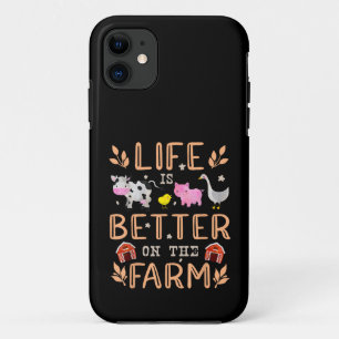 Das Leben ist besser auf dem Bauernhof Süße Tiere Case-Mate iPhone Hülle