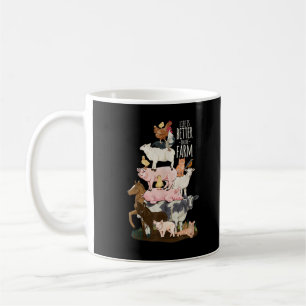 Das Leben ist besser auf dem Bauernhof, Süße Tiere Kaffeetasse