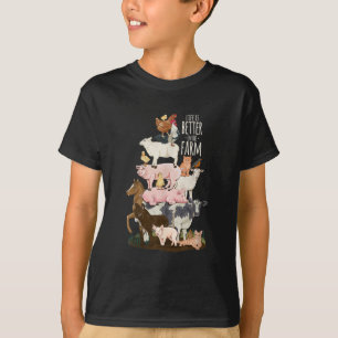 Das Leben ist besser auf dem Bauernhof, Süße Tiere T-Shirt