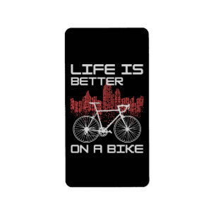 Das Leben ist besser auf dem Bike Adressaufkleber