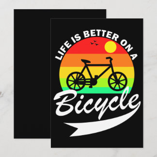 Das Leben ist besser auf dem Fahrrad Dankeskarte