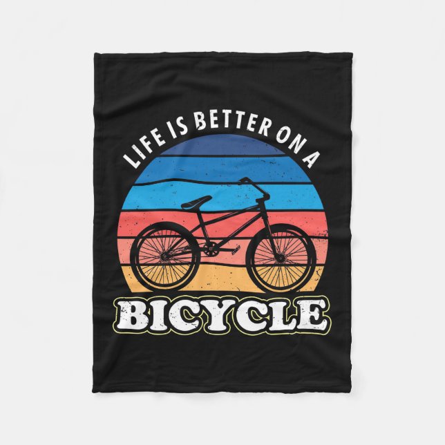 Das Leben ist besser auf dem Fahrrad Fleecedecke (Vorderseite)