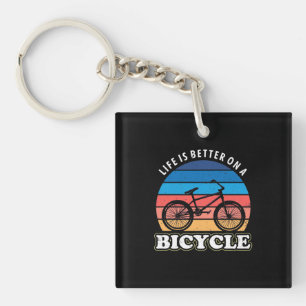 Das Leben ist besser auf dem Fahrrad Schlüsselanhänger