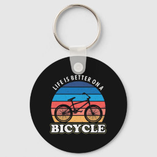 Das Leben ist besser auf dem Fahrrad Schlüsselanhänger