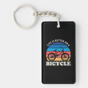 Das Leben ist besser auf dem Fahrrad Schlüsselanhänger