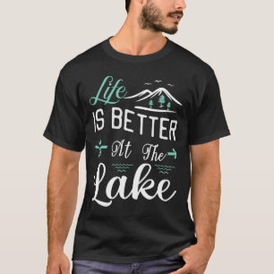 Das Leben ist besser auf dem Pontonsee-Segelboot T-Shirt