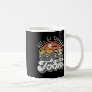 Das Leben ist besser auf dem Toon lustigen Pontoon Kaffeetasse