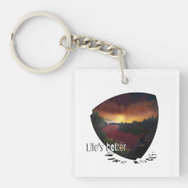 Das Leben ist besser auf den Felsen. Kletterer Schlüsselanhänger