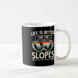 Das Leben ist besser auf den Pisten Ski Retro Snow Kaffeetasse