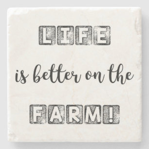 DAS LEBEN IST BESSER AUF DER FARM! STEINUNTERSETZER