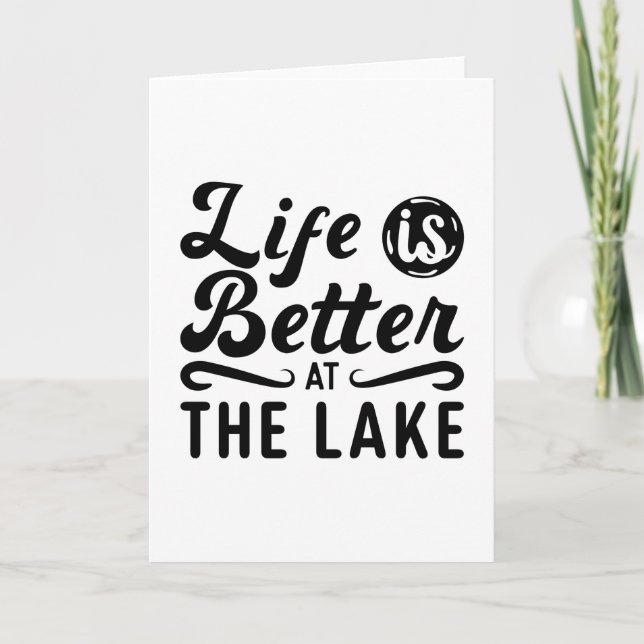 Das Leben ist besser auf der Wakeboard des Sees Karte (Vorderseite)