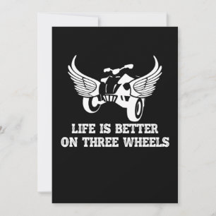 Das Leben ist besser auf einem Dreirad-Trike-Gesch Einladung
