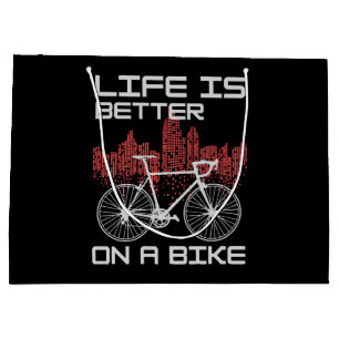 Das Leben ist besser auf einem Fahrrad Große Geschenktüte
