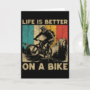 Das Leben ist besser auf einem Fahrrad Radfahren R Karte