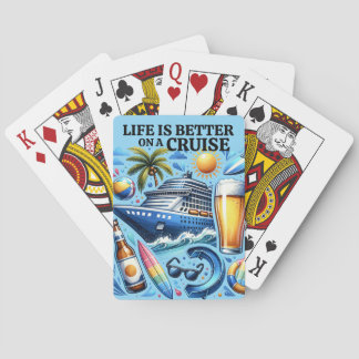 Das Leben ist besser auf einem Kreuzfahrtschiff Spielkarten