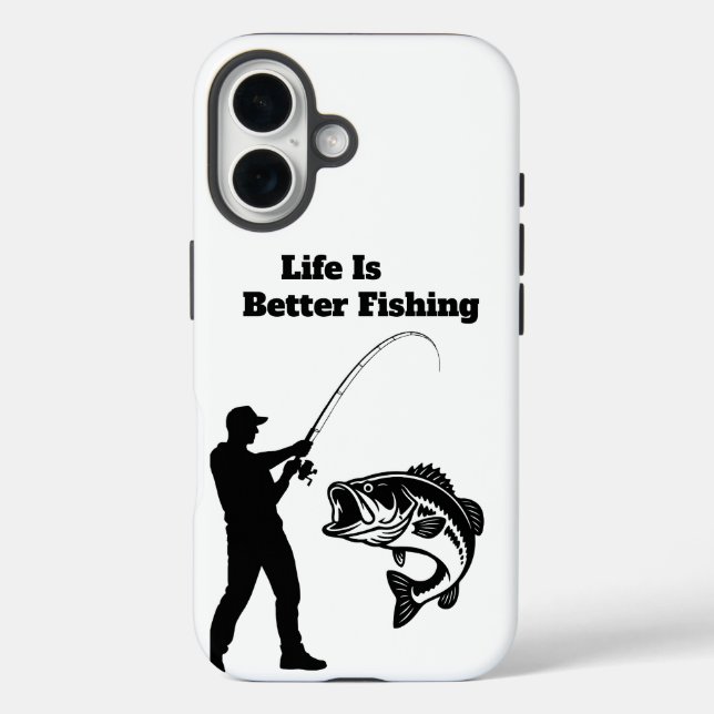 Das Leben ist besser beim Fischen Case-Mate iPhone Hülle (Rückseite)