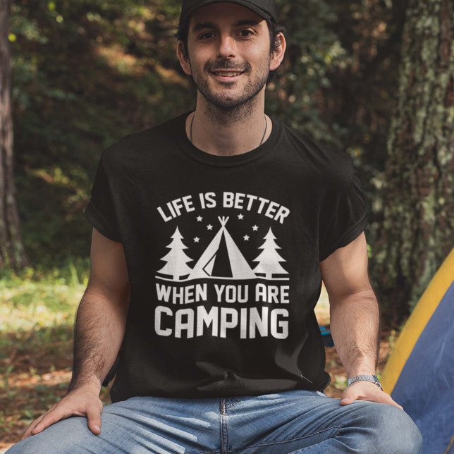 Das Leben ist besser Camping T-Shirt (Von Creator hochgeladen)