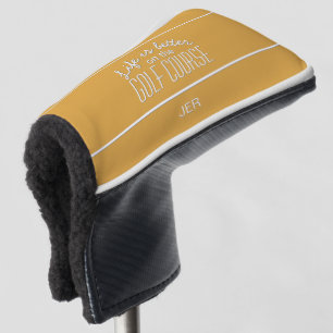 Das Leben ist besser Golf Quote Monogram erste gel Headcover