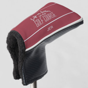 Das Leben ist besser Golf Zitat Red Protection Put Headcover