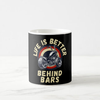 Das Leben ist besser hinter BarsMotorrad Kaffeetasse