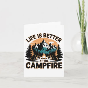 Das Leben ist besser im Campfire Funny Camper Camp Karte