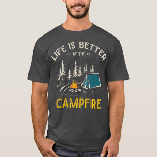 Das Leben ist besser im Campfire Funny Camper Camp T-Shirt