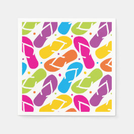 Das Leben ist besser im Flip Flops-Muster Serviette