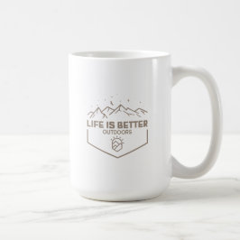 Das Leben ist besser im Freien Kaffee-Tasse Kaffeetasse