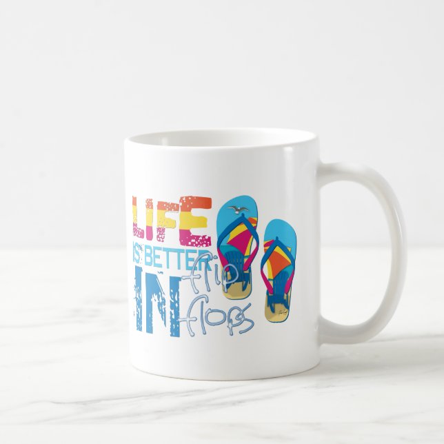 Das Leben ist besser im gedreht dreh Kaffeetasse (Rechts)