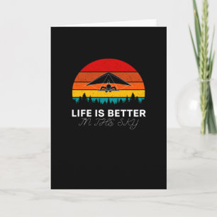 Das Leben ist besser im Himmel - Hang Gliding Karte