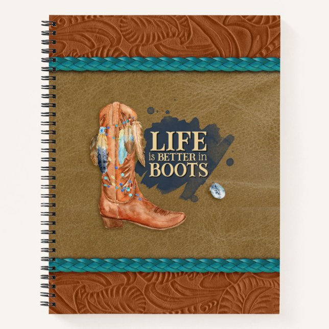 Das Leben ist besser in Boots Notizbuch (Vorderseite)