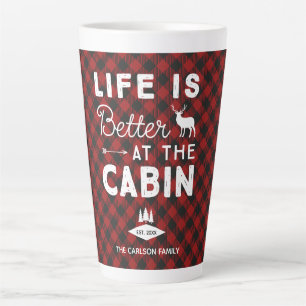 Das Leben ist besser in Cabin Family Buffalo Karie Milchtasse